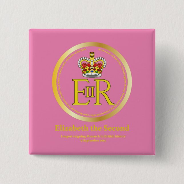 Queen Elizabeth II Reign Knapp (Framsida)