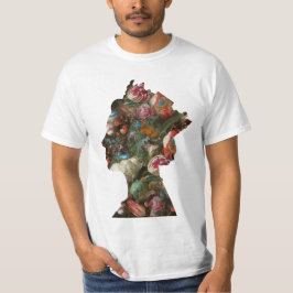 Queen Elizabeth II Silhouette Flowers T Shirt