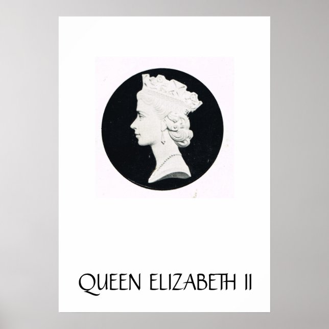 Queen Elizabeth II, teckning Poster (Framsidan)