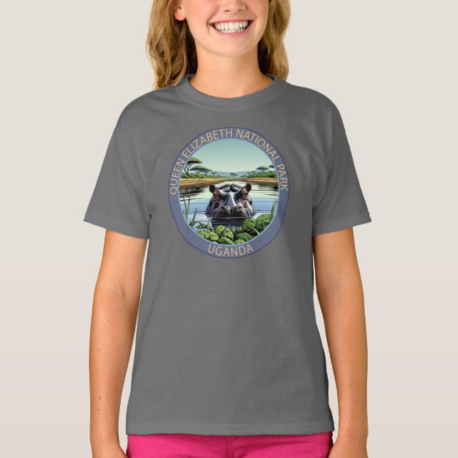 Queen Elizabeth National Park Uganda T Shirt (Framsida)