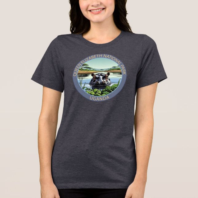 Queen Elizabeth National Park Uganda T Shirt (Framsida)