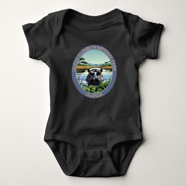 Queen Elizabeth nationalpark Uganda T Shirt (Framsida)