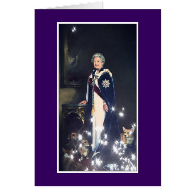 Queen Elizabeth Porträtt Hälsningskort (Framsidan)