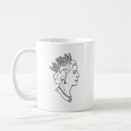 Queen Elizabeth Profile Kaffemugg