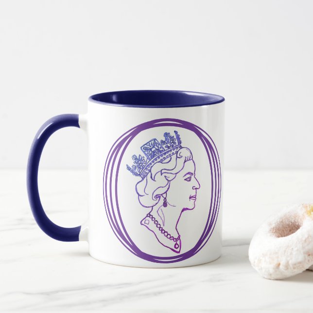 Queen Elizabeth Profile Mugg (Med munk)