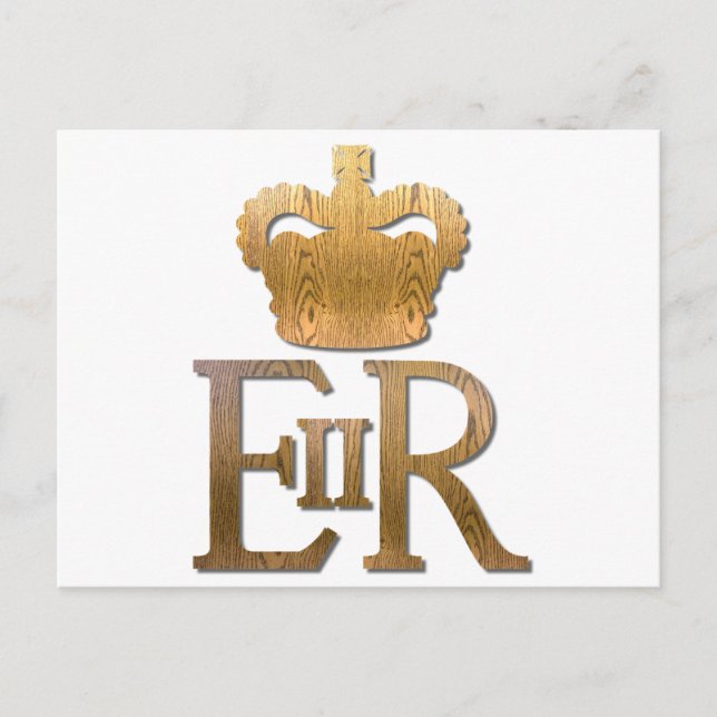 Queen Elizabeth Royal Krona Helg Vykort (Framsida)