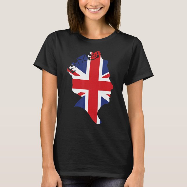 Queen Elizabeth s II British Krona Majesty Queen E T Shirt (Framsida)