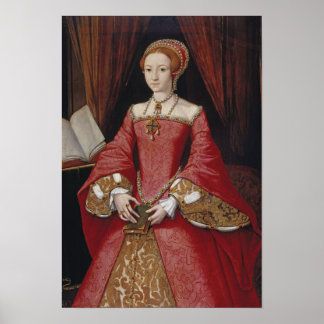 Queen Elizabeth The First Porträtt Print Poster