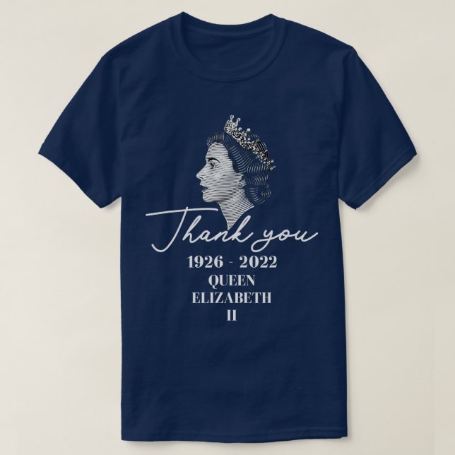 Queen Elizabeth's 2 British Krona Majesty Queen T- T Shirt (Design framsida)