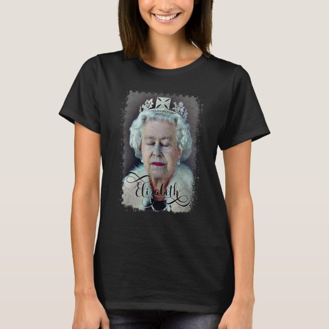 Queen Elizabeth's II British Crown Majesty Queen E T Shirt (Framsida)