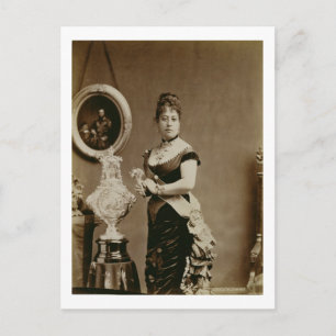 Queen Emma (1836-85) (fotografi av sepia) Vykort