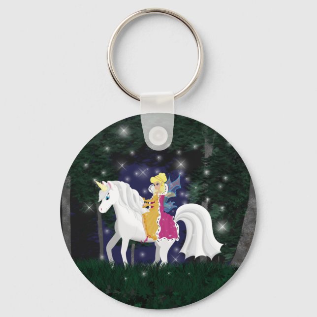 Queen Fe och Unicorn Forest Nyckelring (Framsida)