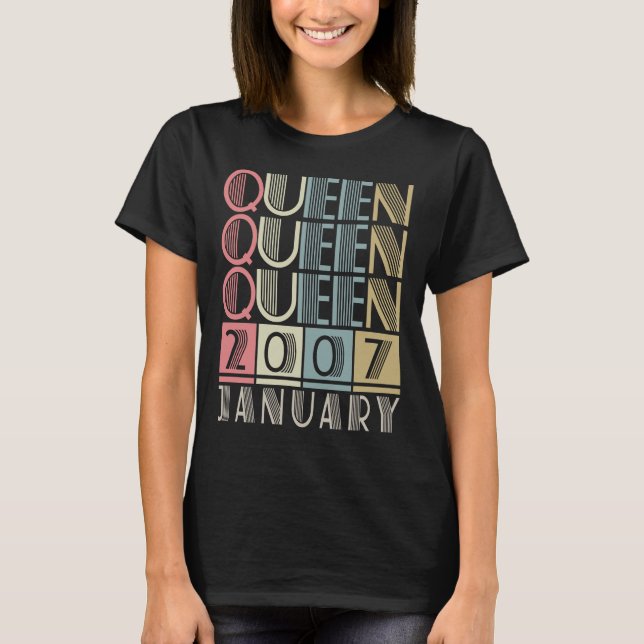 Queen, född i januari 2007 t shirt (Framsida)