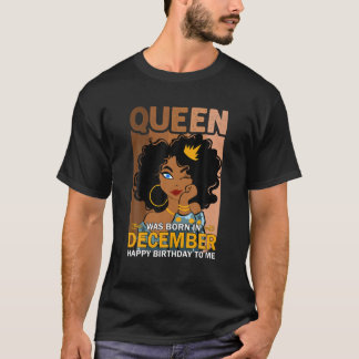 Queen föddes i december - Black Melanin Women B T Shirt