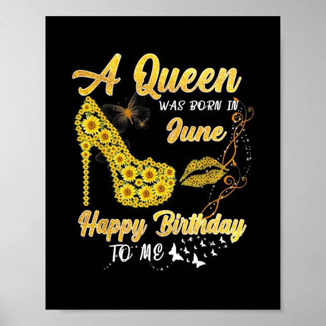 Queen föddes i juni måndag poster (Framsidan)