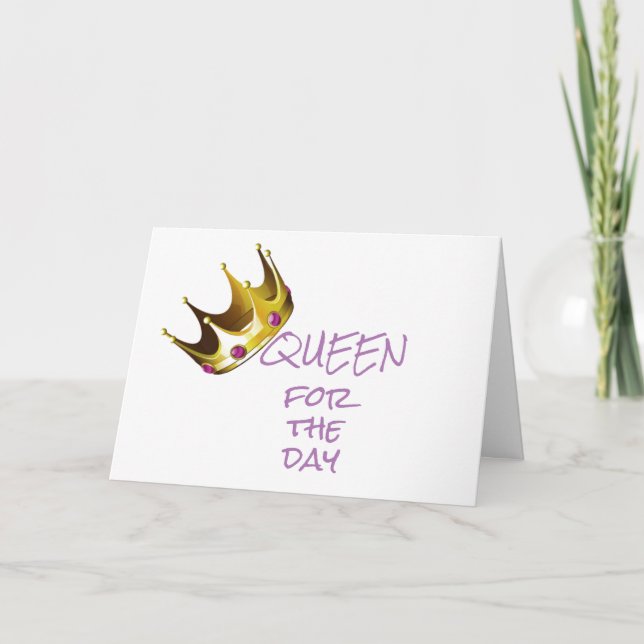 ***QUEEN*** FÖR DAGEN (PÅ BIRTHDAY) KORT (Framsida)