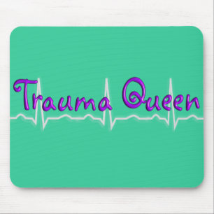 Queen för traumasjuksköterska"trauma T-tröja oc Musmatta