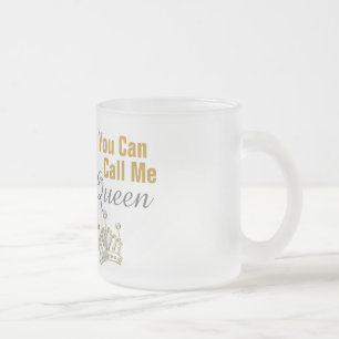 Queen Frosted Glass Mugg