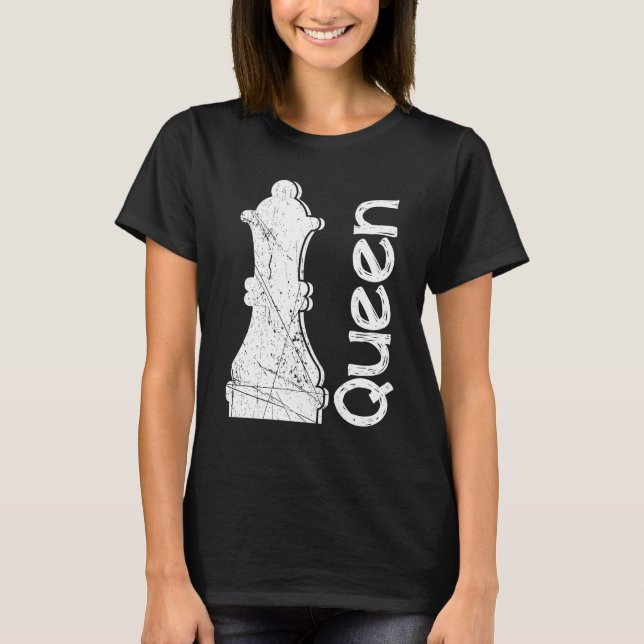 Queen Funny Chess Biet Family Couple Group T T Shirt (Framsida)