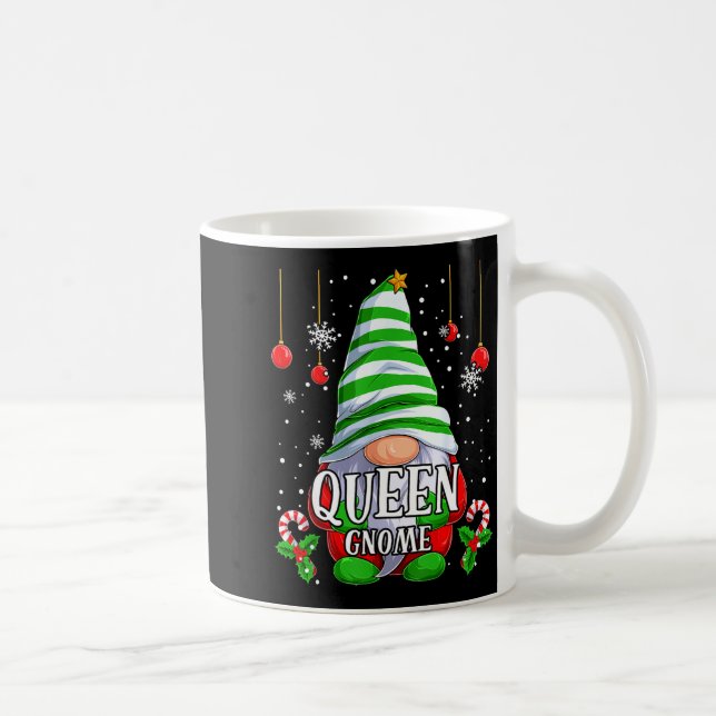 Queen Gnome Christmas Pajamas Matching Family Grou Kaffemugg (Höger)