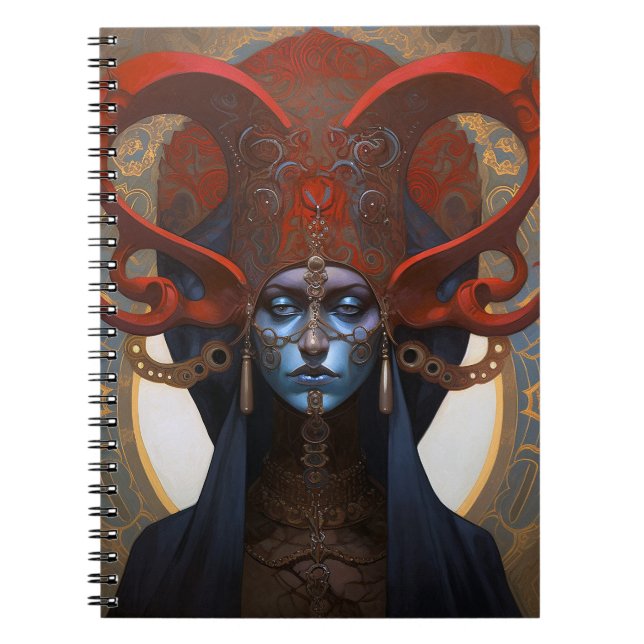 Queen Goddess Fantasy Art Anteckningsbok (Framsidan)