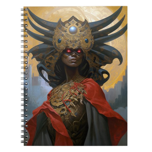 Queen Goddess Fantasy Art Anteckningsbok (Framsidan)