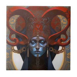 Queen Goddess Fantasy Art Kakelplatta