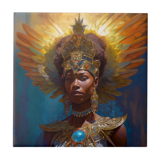Queen Goddess Fantasy Art Kakelplatta (Framsidan)