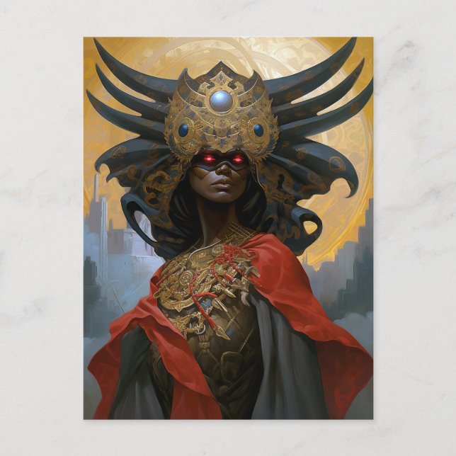Queen Goddess Fantasy Art Vykort (Framsida)