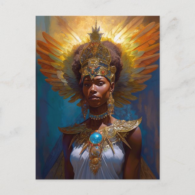 Queen Goddess Fantasy Art Vykort (Framsida)