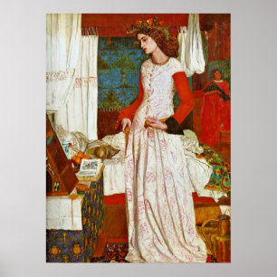 Queen Guinevere av William Morris Poster