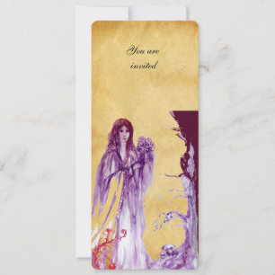 QUEEN GUINEVERE,Brown Parchment Gem Monogram Inbjudningar