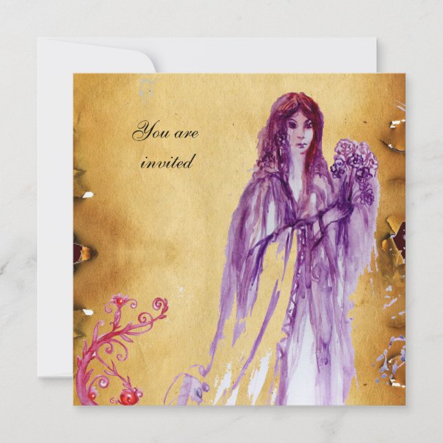 QUEEN GUINEVERE, Brown Parchment Inbjudningar (Framsida)