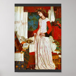 Queen Guinevere by William Morris (Best Quality) Poster