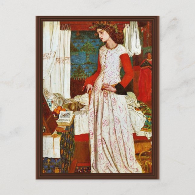 Queen Guinevere by William Morris (Best Quality) Vykort (Framsida)