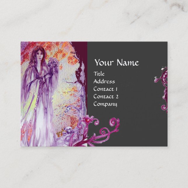 QUEEN GUINEVERE MONOGRAM VISITKORT (Framsida)
