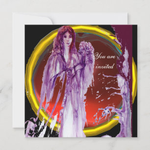QUEEN GUINEVERE Red Lila Fantasy Inbjudningar