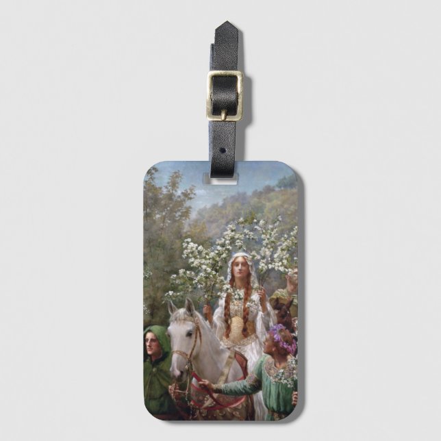 Queen Guinevere's Maying (by John Collier) Bagagebricka (Framsida vertikal)