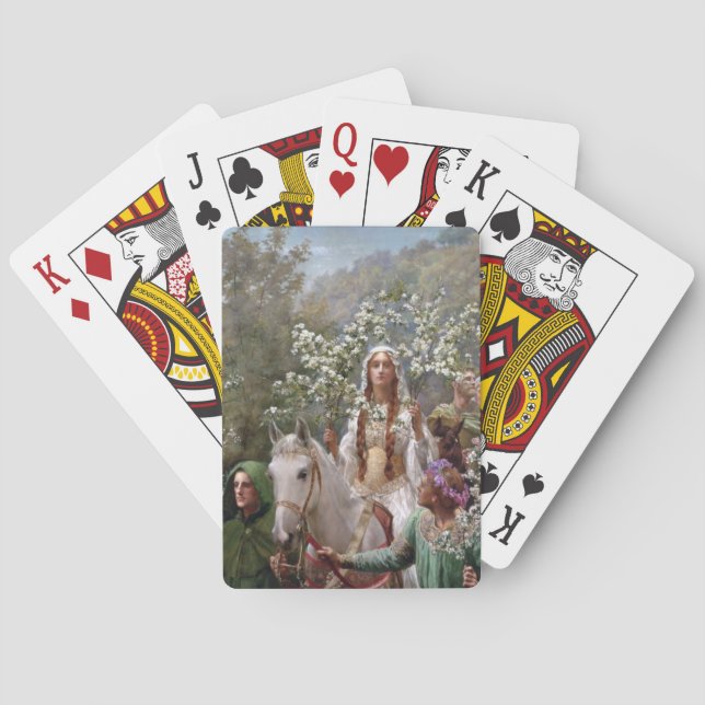 Queen Guinevere's Maying (by John Collier) Casinokort (Baksidan)