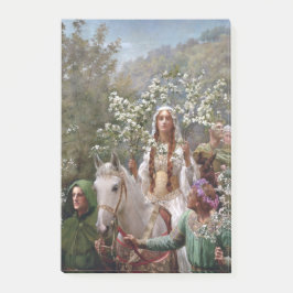 Queen Guinevere's Maying (by John Collier) Post-it Block