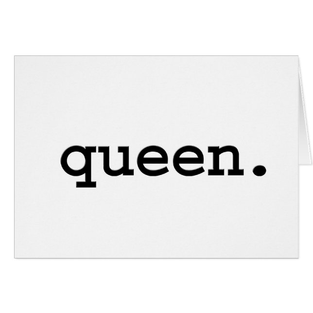 queen. hälsningskort (Framsidan Horizontal)