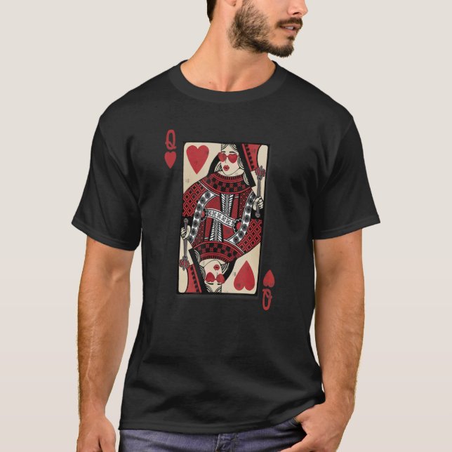 Queen Heart Playing Card Tee (Framsida)