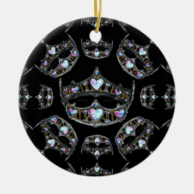Queen Hearts Silver Krona Tiaras Black ornament (Framsidan)