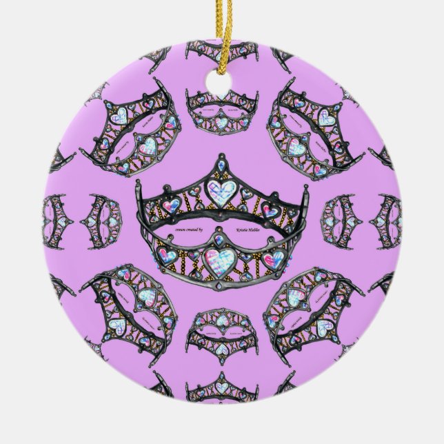 Queen Hearts Silver Krona Tiaras rosa ornament (Framsidan)