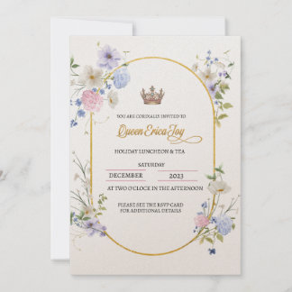 Queen Helgdag Luncheon-inbjudan Meddelande