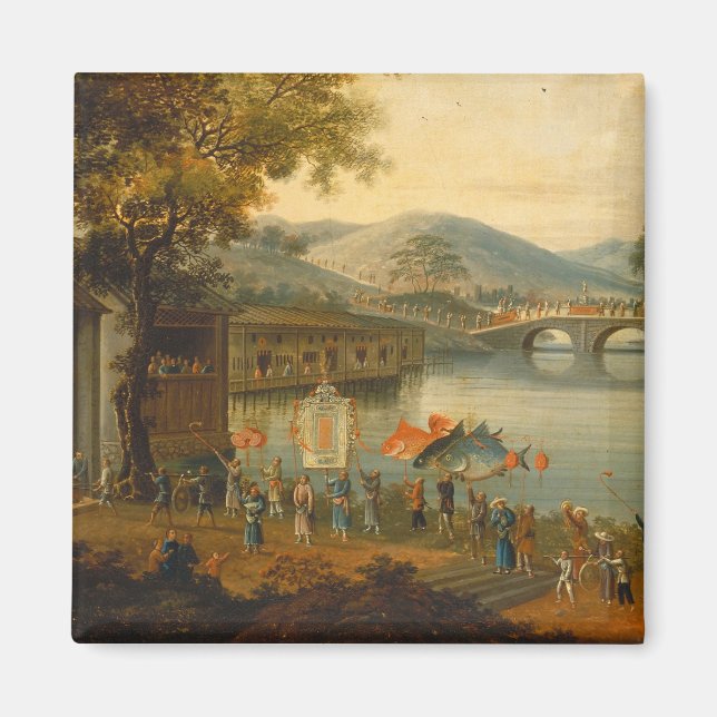 Queen Henrietta Maria med Herr Jeffrey Hudson Magnet (Framsidan)