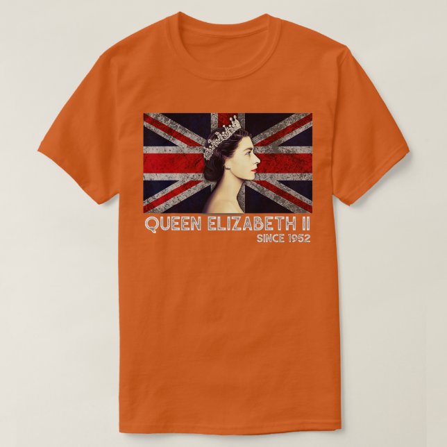 Queen II - Elizabeth S England - Queen of England  T Shirt (Design framsida)
