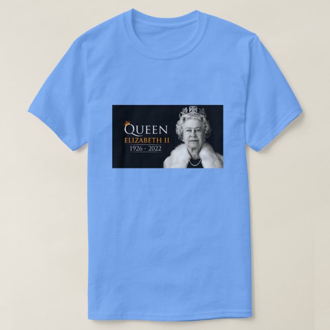 Queen II - Elizabeth S England - Queen of England  T Shirt (Design framsida)