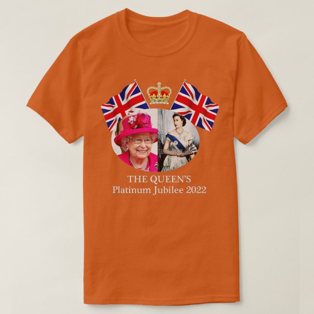 Queen II - Elizabeth S England - Queen of England  T Shirt (Design framsida)