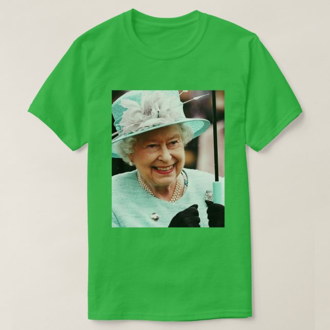Queen II - Elizabeth S England - Queen of England  T Shirt (Design framsida)
